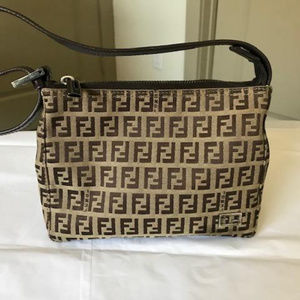 Authenic FENDI Zucca Canvas Monogram Bag